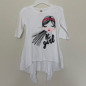 Total Girl 1/2 Sleeve Flowy Bottom Shirt